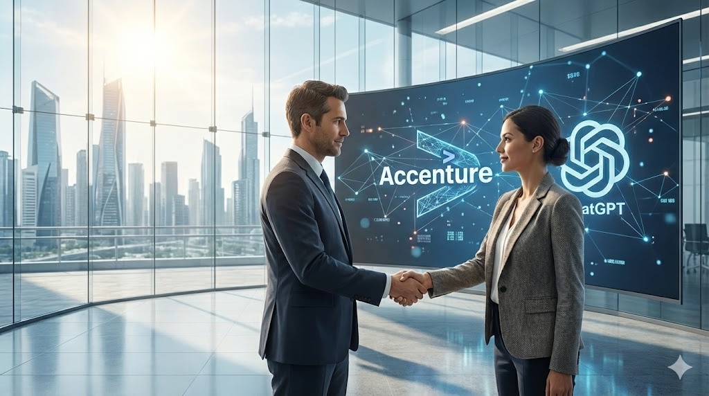 Accenture y ChatGPT unen fuerzas en consultoría de IA, innovación y soluciones basadas en inteligencia artificial generativa.